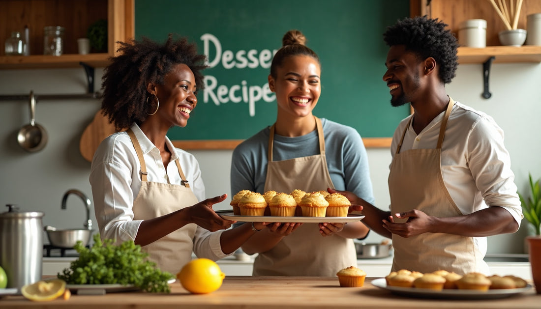 Family baking with allulose in a sunlit kitchen