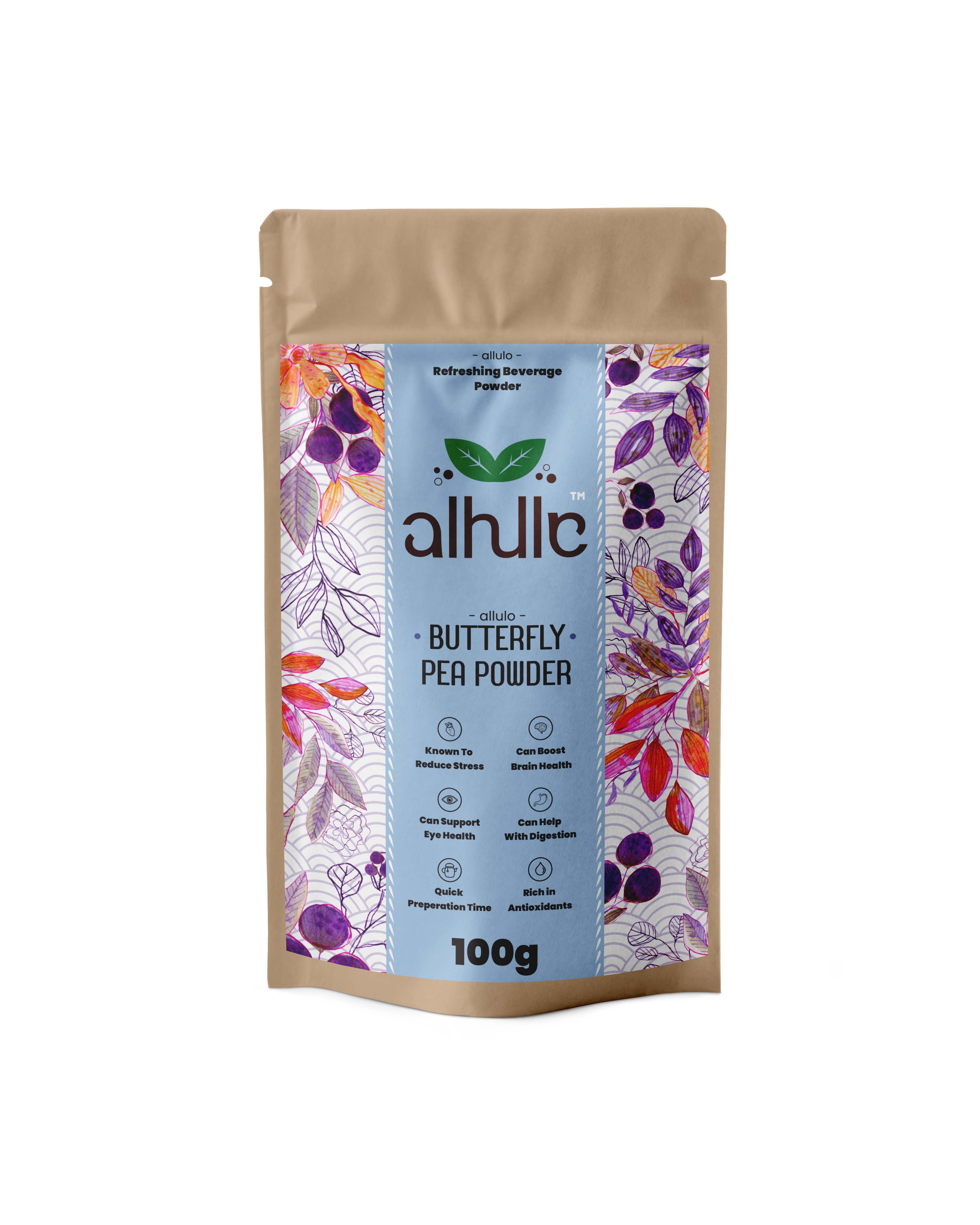Allulo - Organic Butterfly Pea Powder - Blue Matcha (100g)
