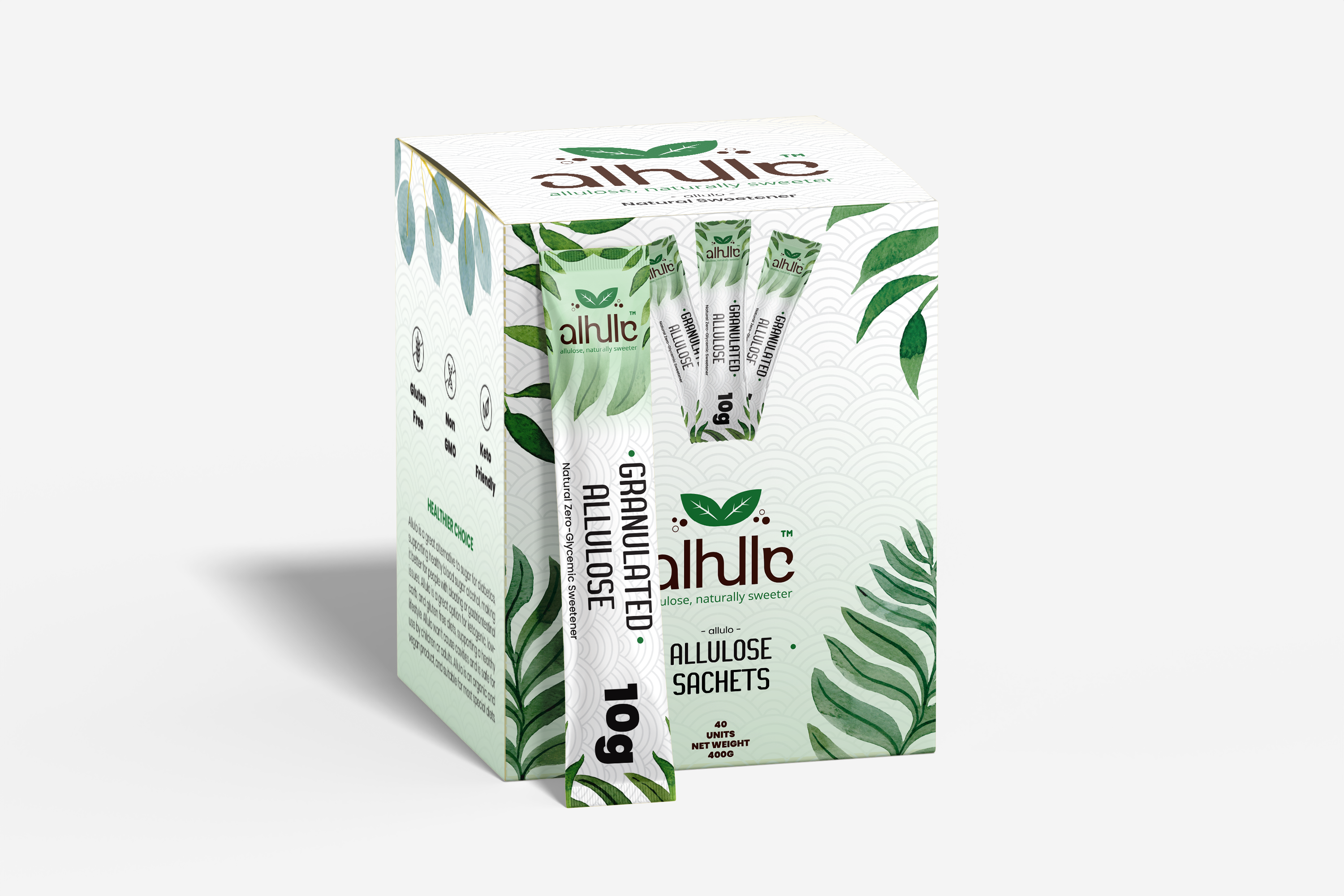 Allulo Organic 100% Allulose Sachet Carton, (40 x 10g)