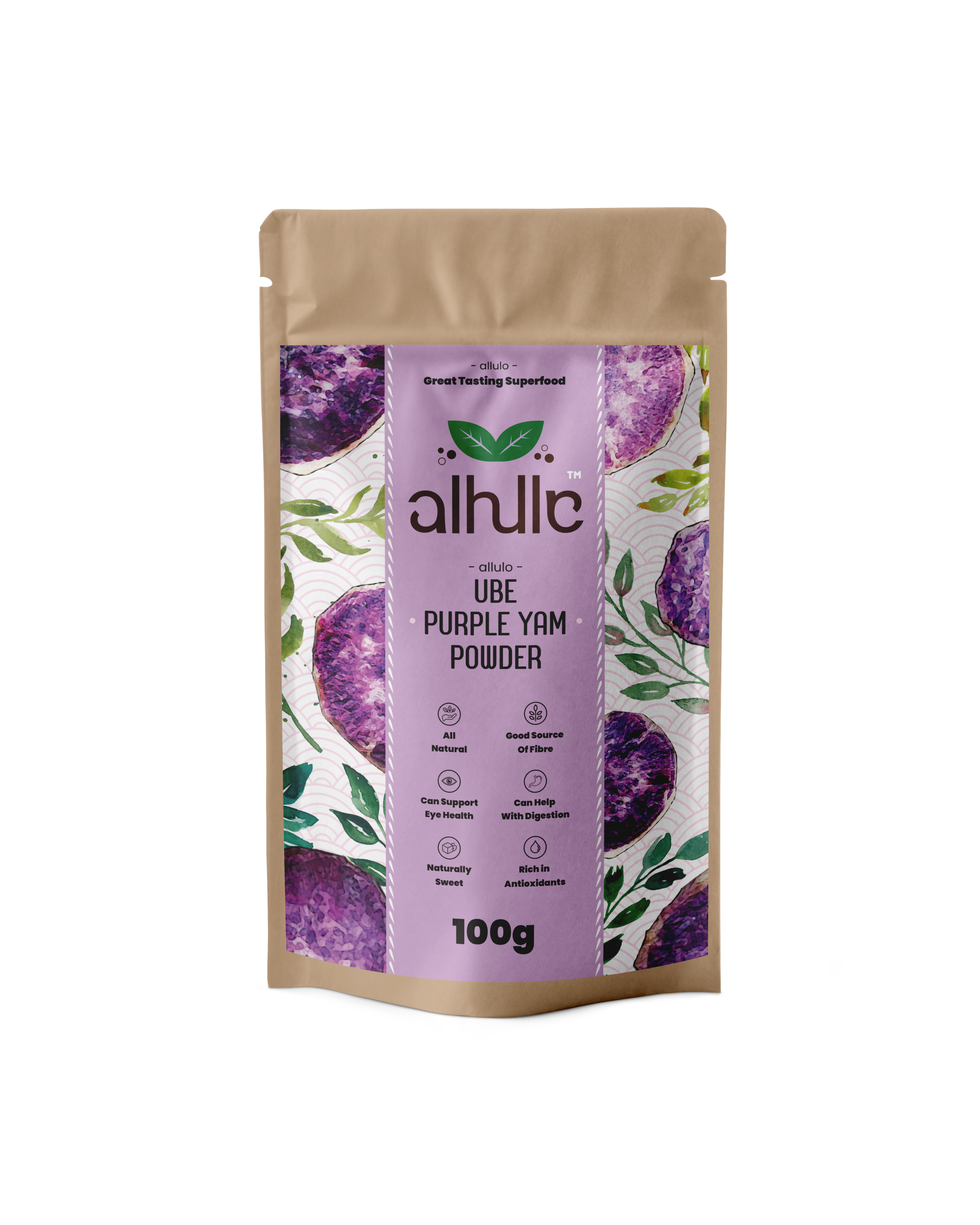 Allulo - Organic Ube (Purple Yam) Powder - (100g)
